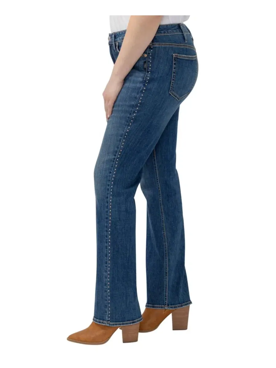 Джинсы-клеш с завышенной талией Suki Mid-Rise Curvy Bootcut Silver Jeans Co., Serephina — изображение 3 из 8