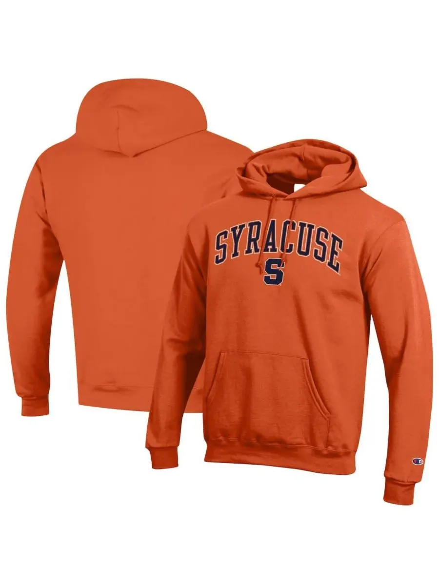 Champion Мужская оранжевая толстовка с капюшоном Syracuse Orange Arch Over Logo