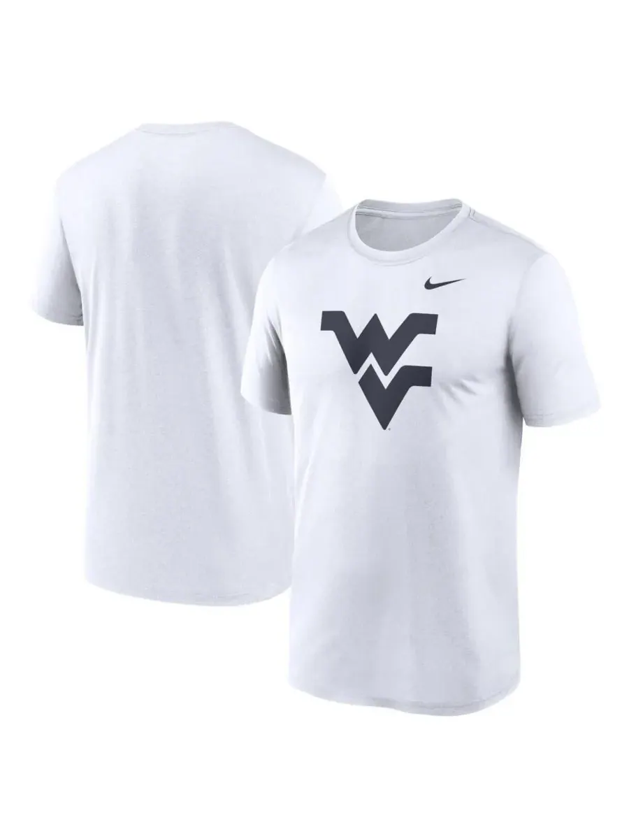 Nike Мужская белая футболка с логотипом команды West Virginia Mountaineers Primetime Legend