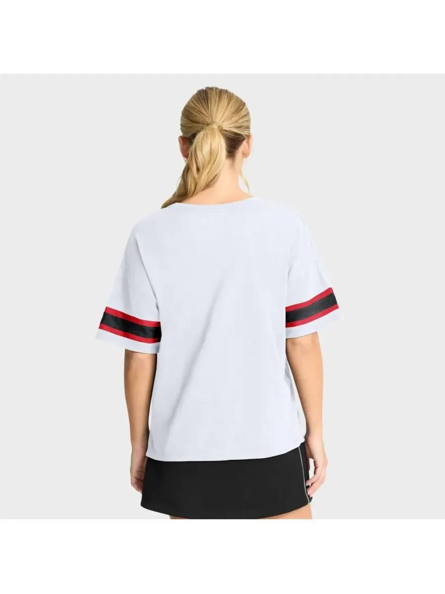 Fanatics Женская белая футболка Wisconsin Badgers Hometown Premium Script — изображение 2 из 5, белый