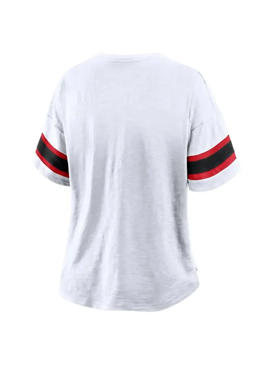 Fanatics Женская белая футболка Wisconsin Badgers Hometown Premium Script — изображение 5 из 5, белый