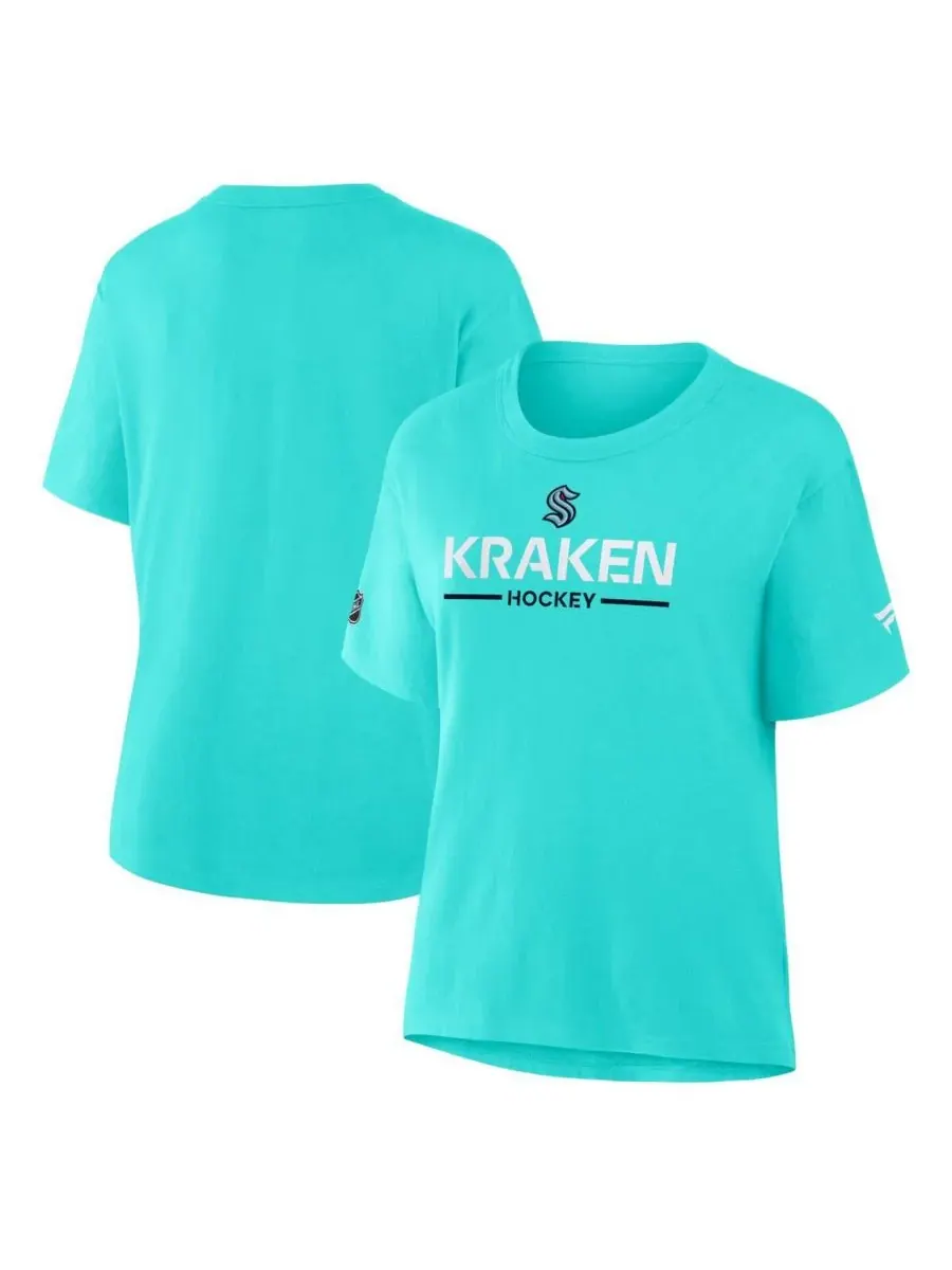 Fanatics Женская футболка Seattle Kraken Authentic Pro Primary цвета «ледяной синий»