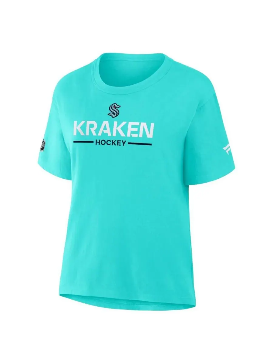 Fanatics Женская футболка Seattle Kraken Authentic Pro Primary цвета «ледяной синий» — изображение 3 из 3, светлый синий
