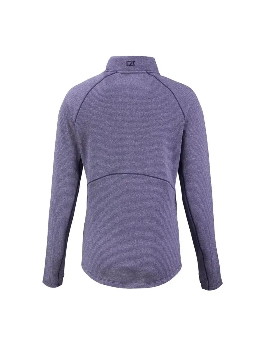 Cutter & Buck Женская куртка Peshastin Eco Fleece Tri-Blend Raglan Half-Zip Jacket цвета «верблюжий — изображение 2 из 3