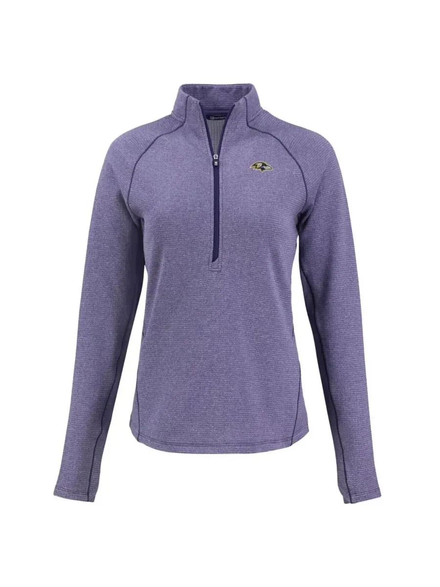Cutter & Buck Женская куртка Peshastin Eco Fleece Tri-Blend Raglan Half-Zip Jacket цвета «верблюжий — изображение 3 из 3