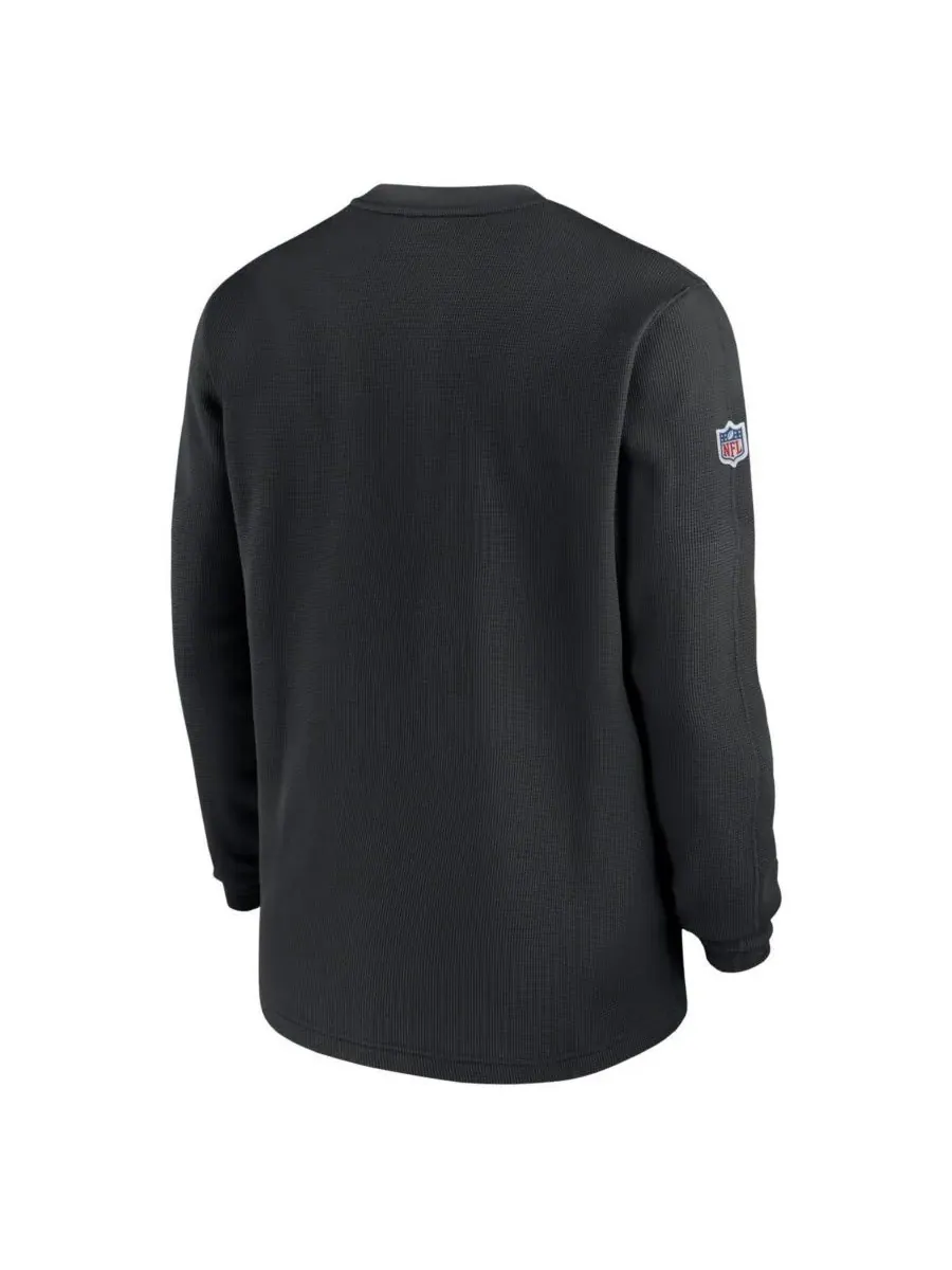 Nike Мужская черная футболка с длинным рукавом New Orleans Saints 2023 Sideline Throwback Heavy — изображение 2 из 3, черный