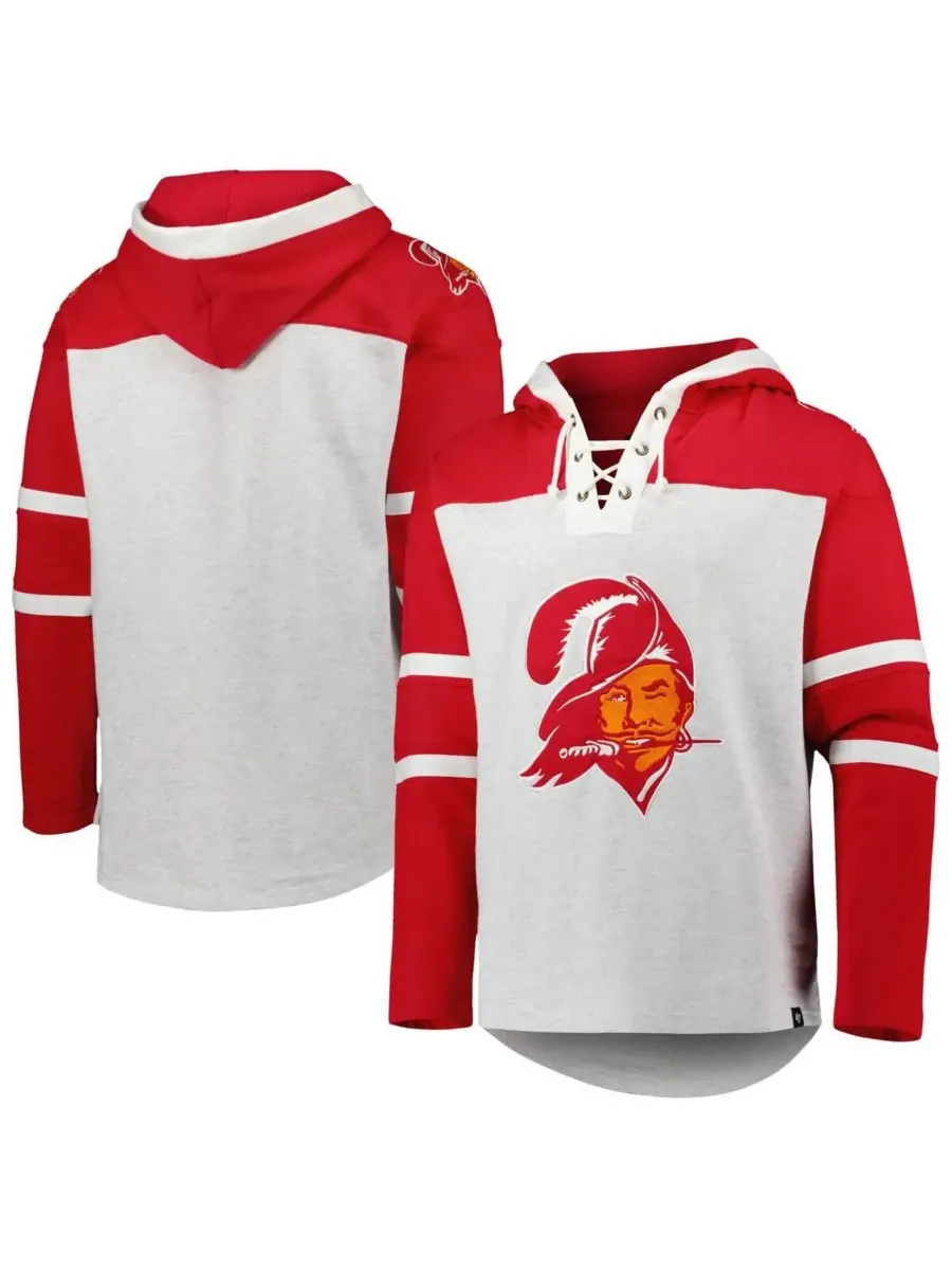 '47 Brand Мужская толстовка с капюшоном на шнуровке с историческим логотипом Tampa Bay Buccaneers