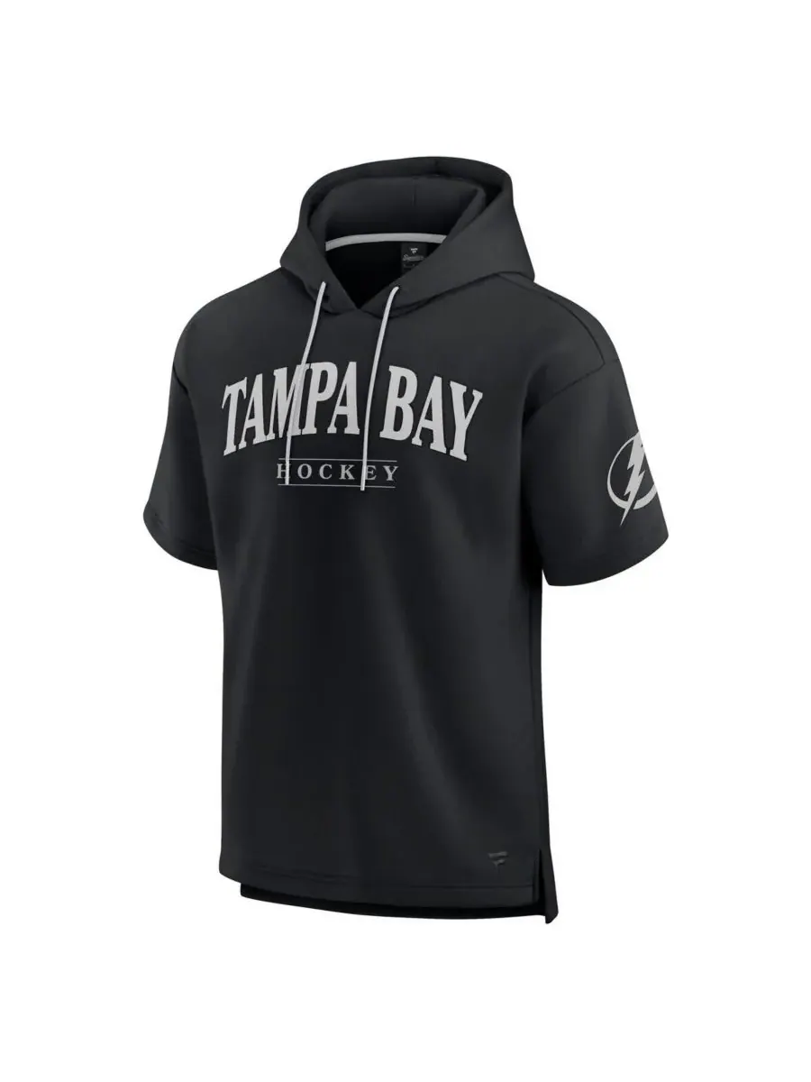 Fanatics Мужская черная толстовка с коротким рукавом Tampa Bay Lightning Elements Ready — изображение 2 из 3, черный серый