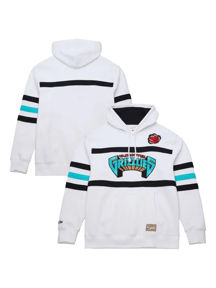 Mitchell & Ness Мужская белая толстовка с капюшоном Vancouver Grizzlies Hardwood Classics Nights