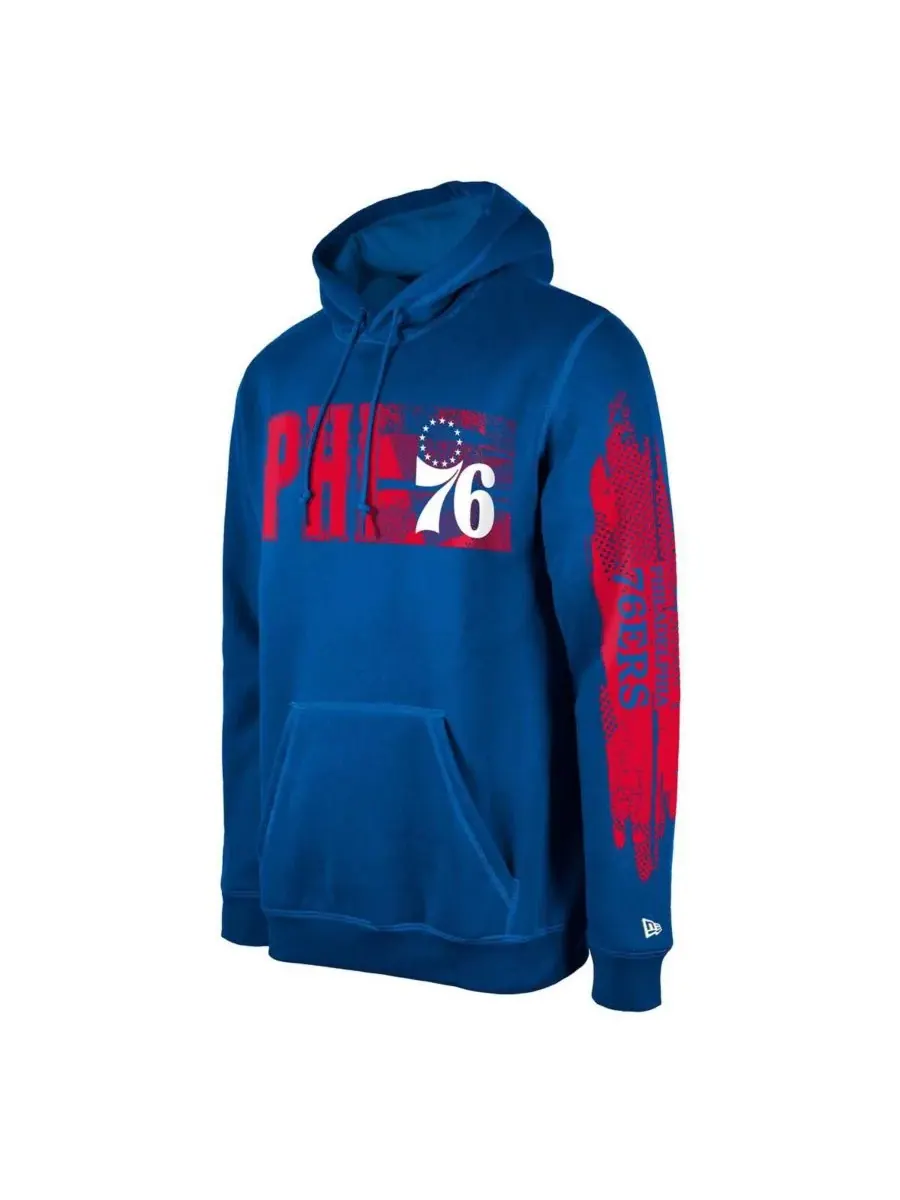 Мужская толстовка с капюшоном Philadelphia 76ers Royal Tip-Off Collection New Era — изображение 3 из 3, королевский