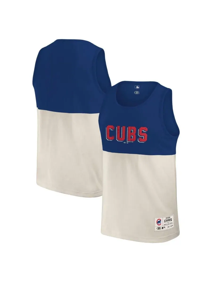 Fanatics Мужская майка Darius Rucker Collection Royal/Cream Chicago Cubs с цветовыми блоками