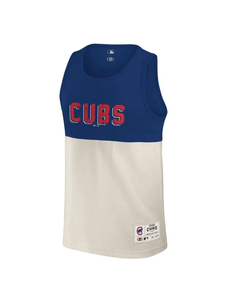 Fanatics Мужская майка Darius Rucker Collection Royal/Cream Chicago Cubs с цветовыми блоками — изображение 2 из 3, кремовый