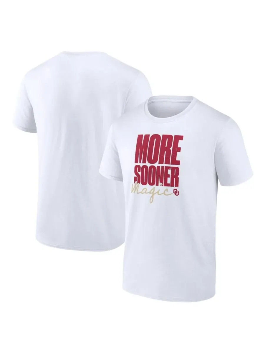 Logo Athletic Мужская белая футболка Oklahoma Sooners More Sooner Magic