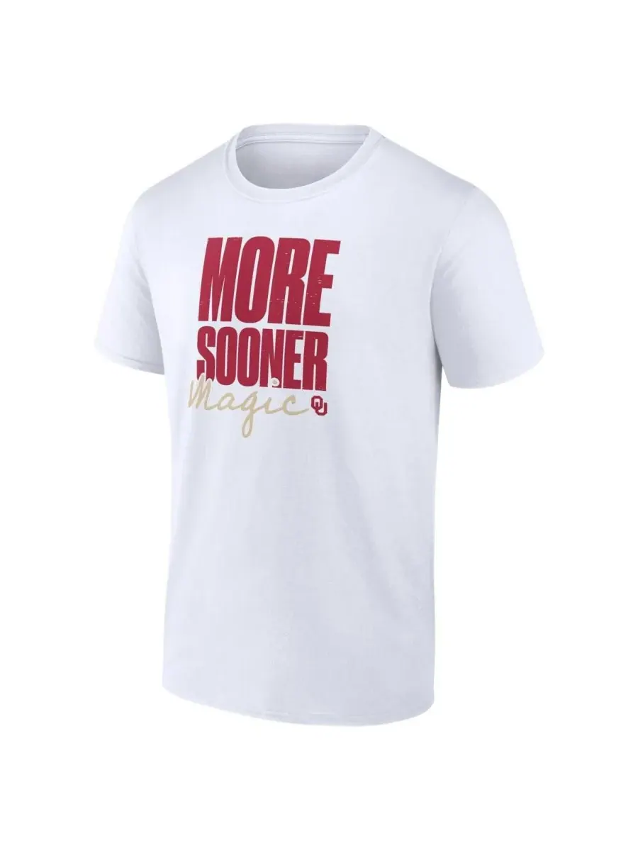 Logo Athletic Мужская белая футболка Oklahoma Sooners More Sooner Magic — изображение 2 из 3, белый