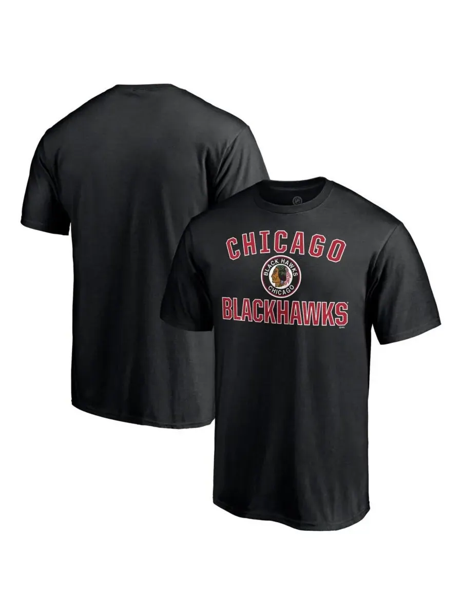 Fanatics Мужская черная футболка MTO Label Chicago Blackhawks Special Edition Victory Arch