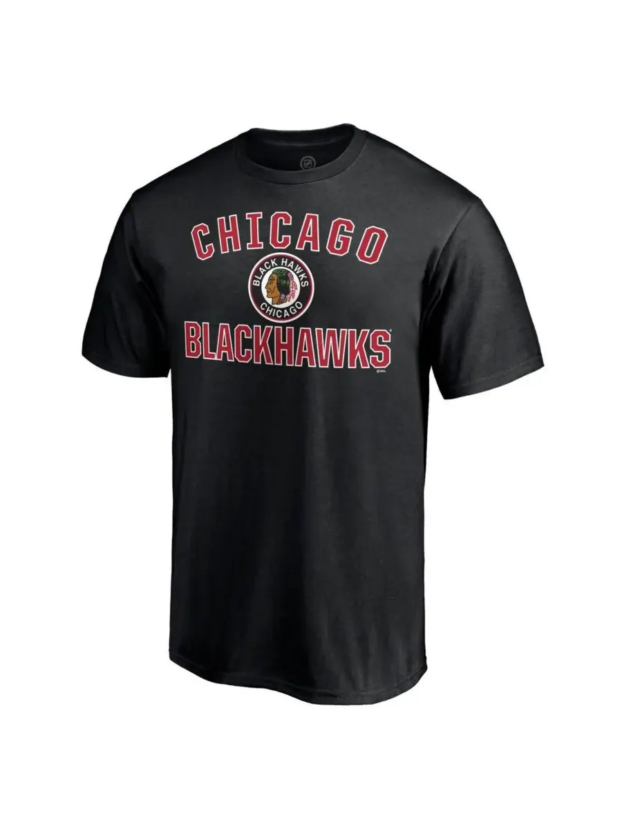 Fanatics Мужская черная футболка MTO Label Chicago Blackhawks Special Edition Victory Arch — изображение 3 из 3, черный