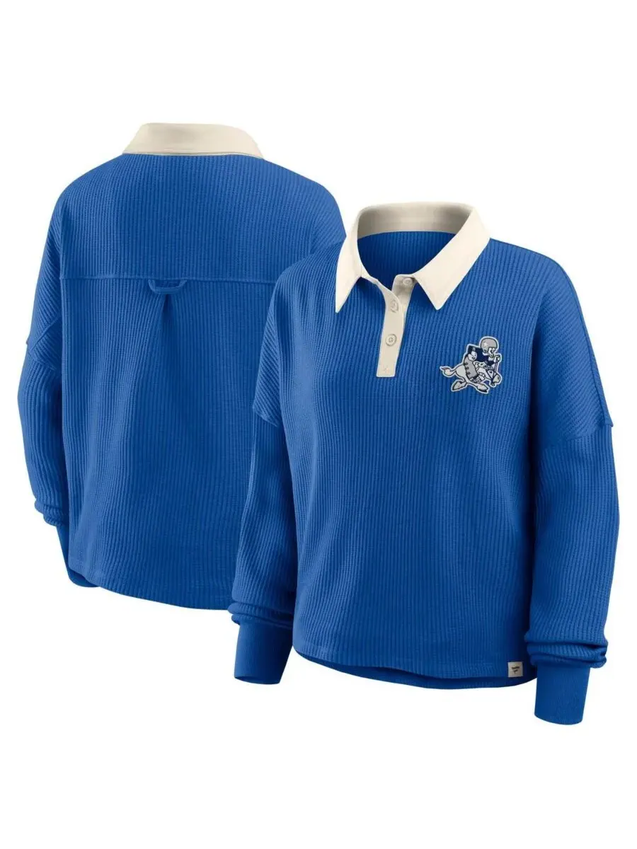Женская футболка с длинным рукавом Royal Dallas Cowboys Oversized Hometown Premium Thermal Long