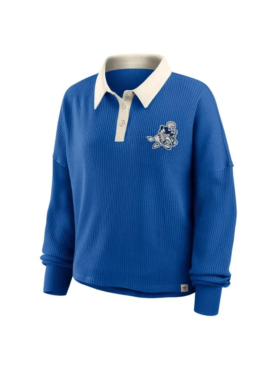 Женская футболка с длинным рукавом Royal Dallas Cowboys Oversized Hometown Premium Thermal Long — изображение 2 из 3