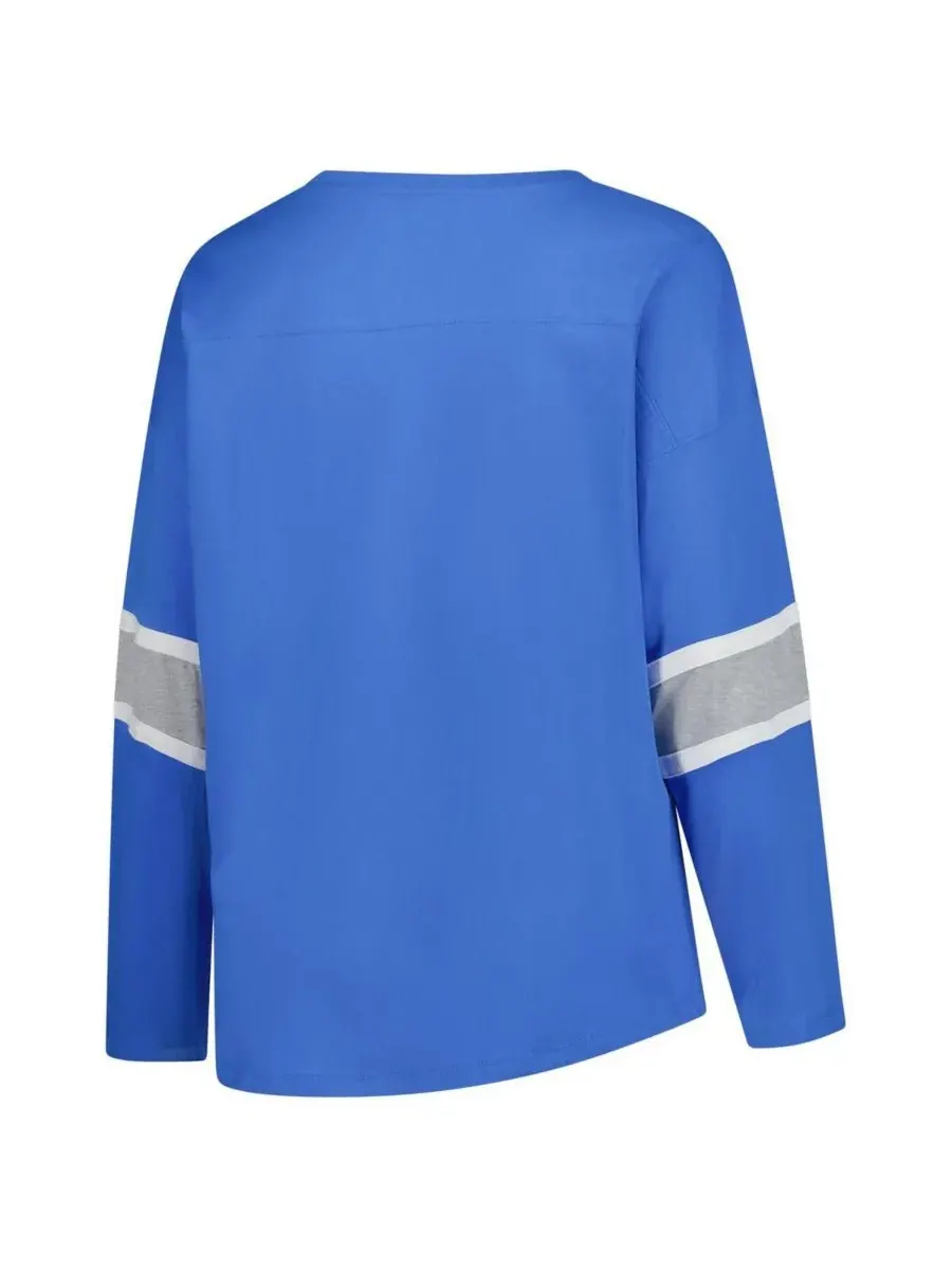 Fanatics Женская синяя футболка Detroit Lions большого размера Redzone с рукавами 3/4 и круглым — изображение 2 из 3, синий