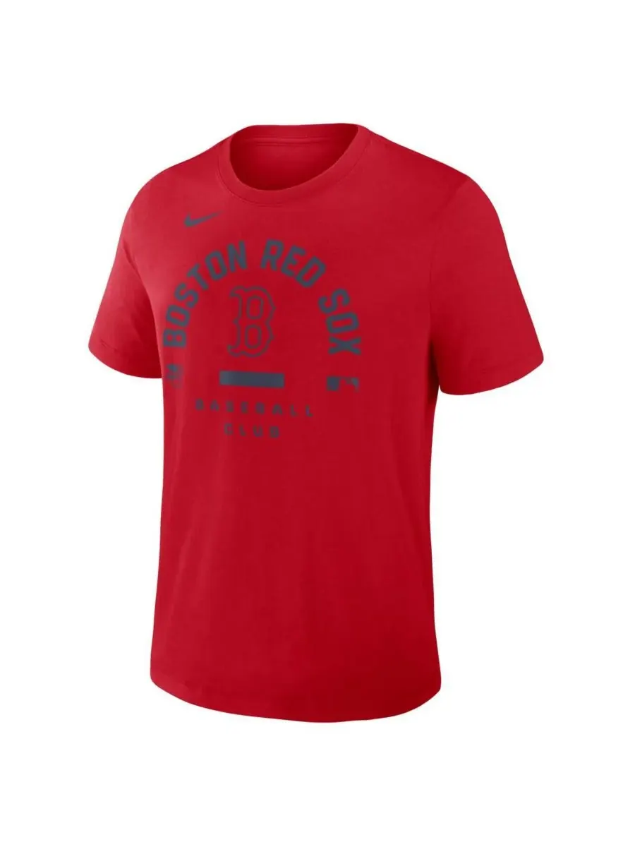 Nike Мужская красная футболка Boston Red Sox Authentic Collection Early Work Tri-Blend Dri-FIT — изображение 2 из 3, красный