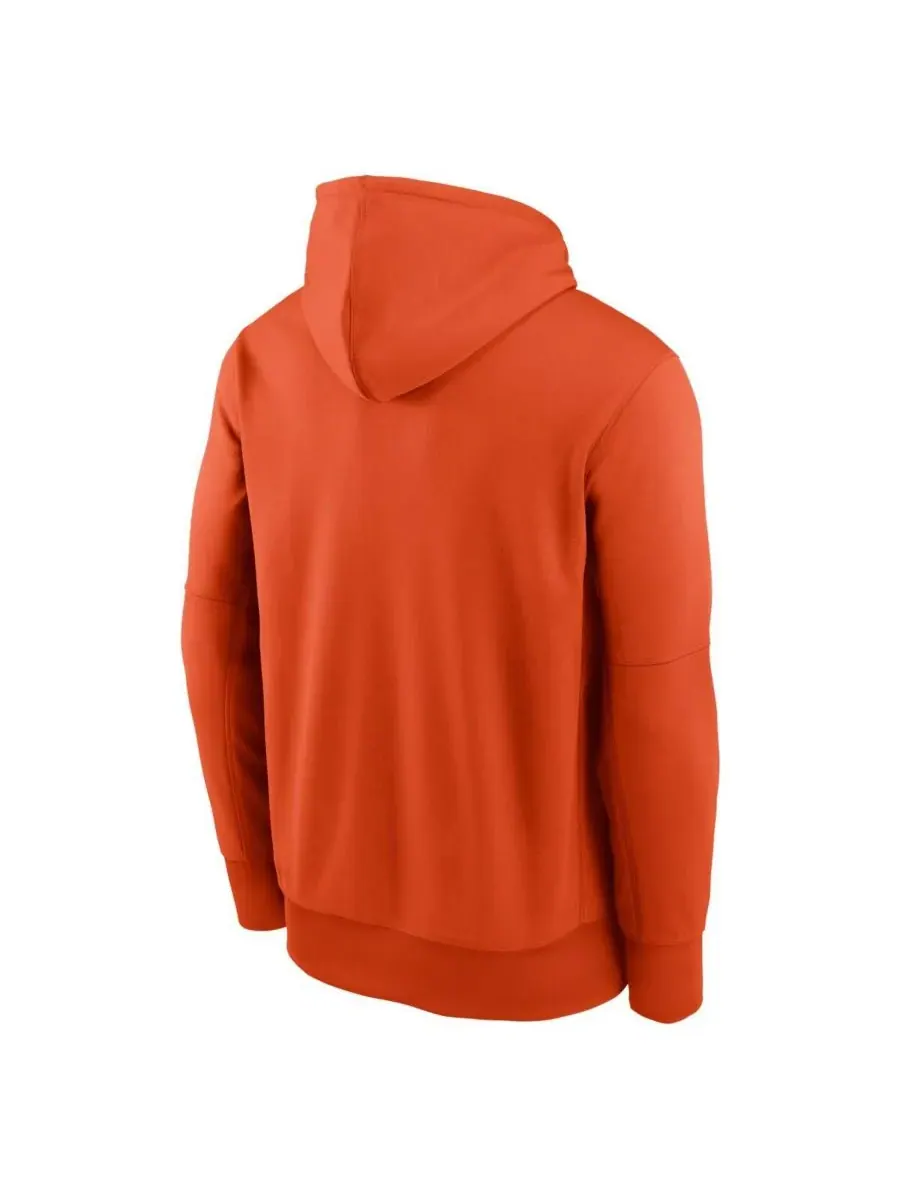 Nike Мужская оранжевая толстовка с капюшоном Clemson Tigers Team Stacked Performance Pullover Hoodie — изображение 3 из 3