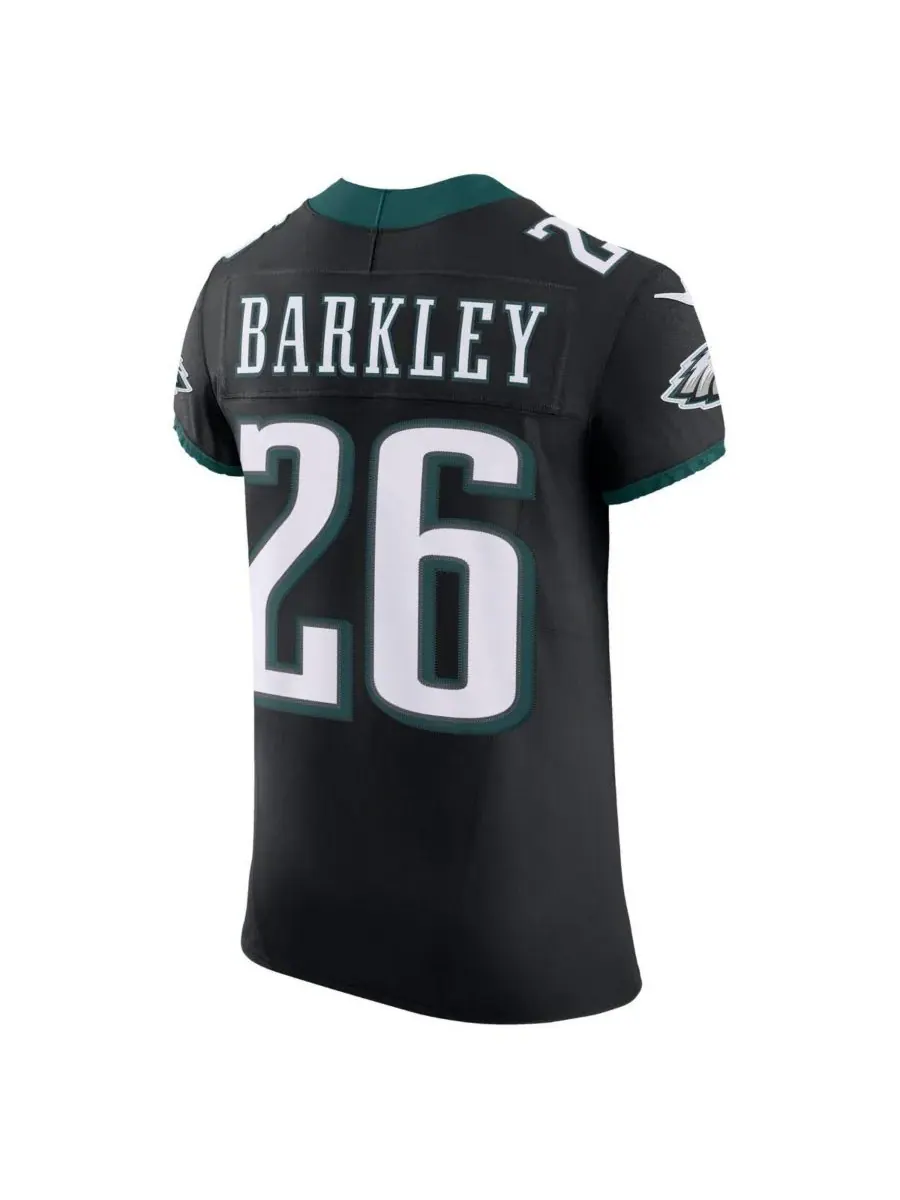 Nike Мужская черная футболка Saquon Barkley Philadelphia Eagles Alternate Vapor FUSE Elite — изображение 2 из 3, черный