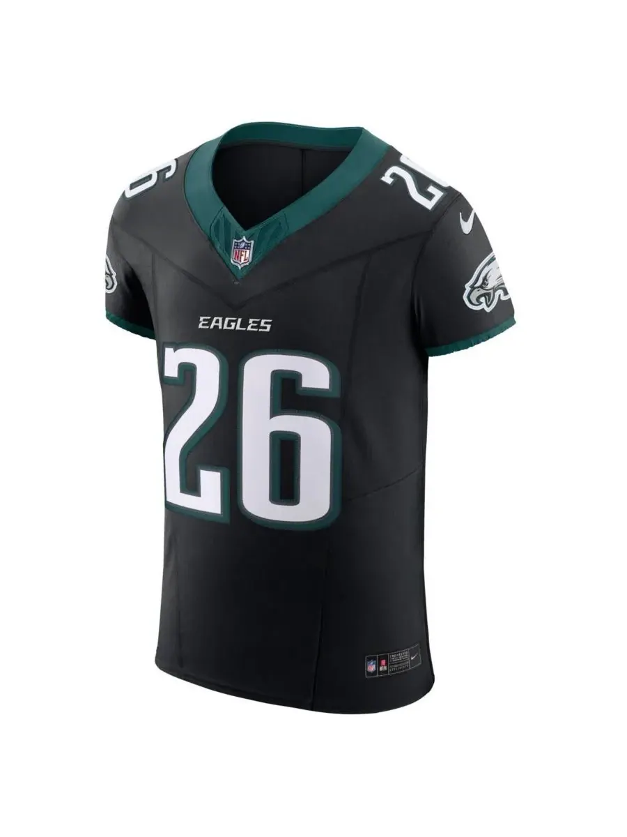 Nike Мужская черная футболка Saquon Barkley Philadelphia Eagles Alternate Vapor FUSE Elite — изображение 3 из 3, черный