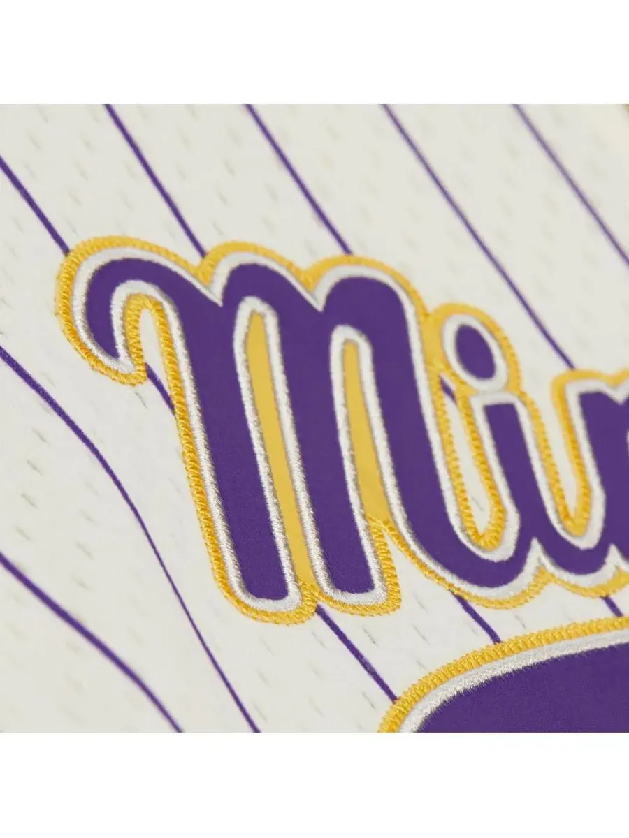 Mitchell & Ness Мужская бейсбольная майка кремового цвета с номером и сетчатой отделкой на — изображение 2 из 5, бежевый