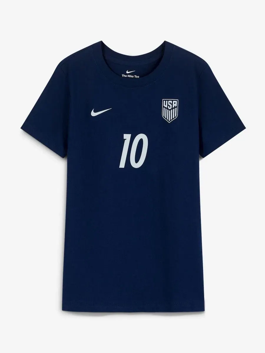 Футболка с именем и номером Christian Pulisic Navy USMNT Away Name & Number T-Shirt Nike — изображение 2 из 3, темно-синий