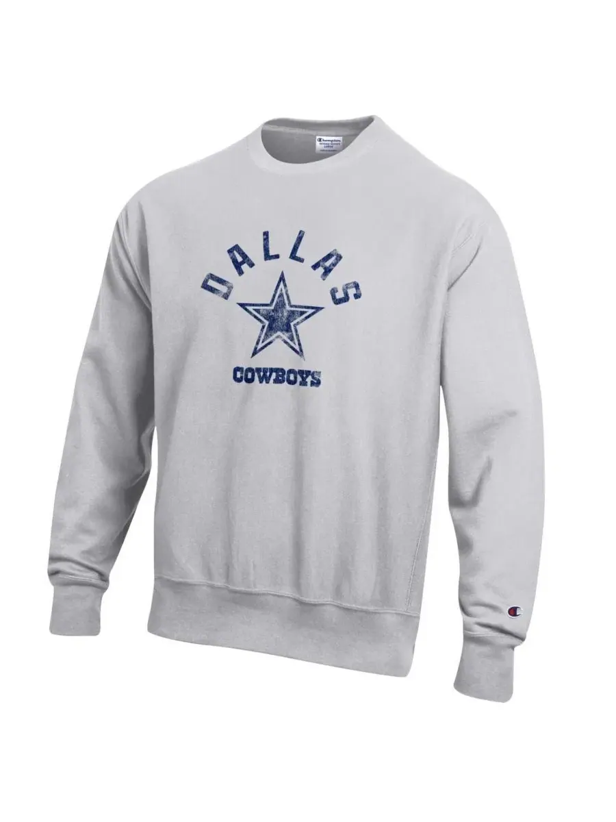 Свитшот с принтом Reverse Weave Champion, Dallas Cowboys — изображение 3 из 3, серый