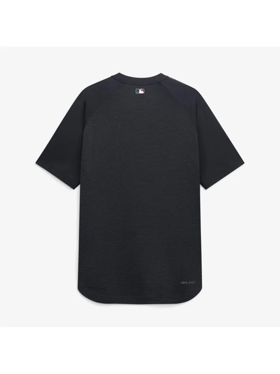 Бейсбольный топ Nike с регланом, коллекция Authentic Collection, Cleveland Guardians — изображение 3 из 5, темно-синий