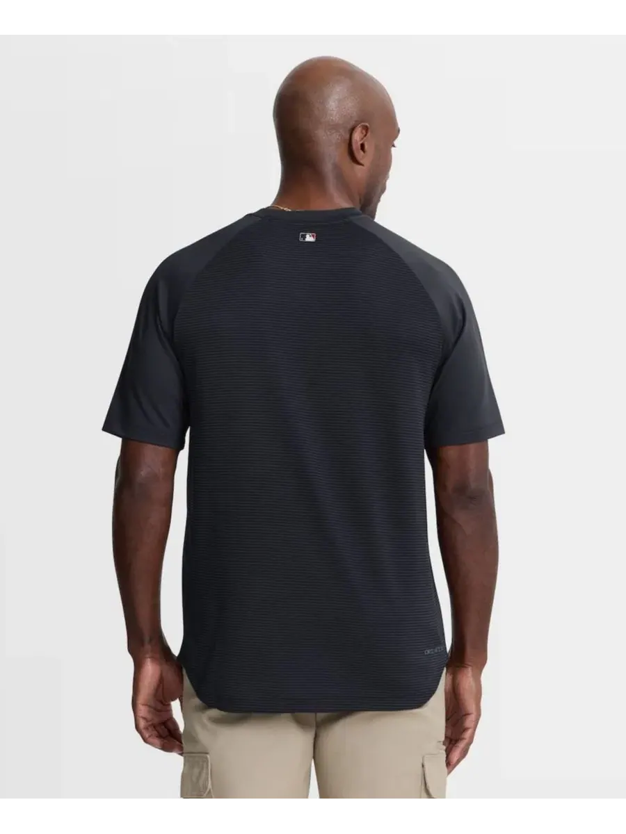 Бейсбольный топ Nike с регланом, коллекция Authentic Collection, Cleveland Guardians — изображение 4 из 5, темно-синий