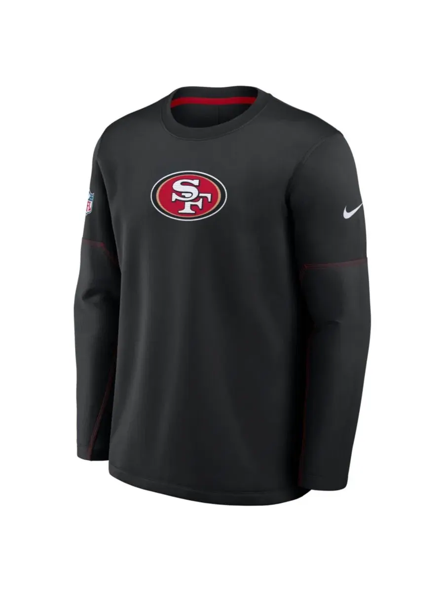 Мужской свитшот с принтом San Francisco 49ers Sideline Coaches Team Present Midweight Therma-FIT — изображение 2 из 3