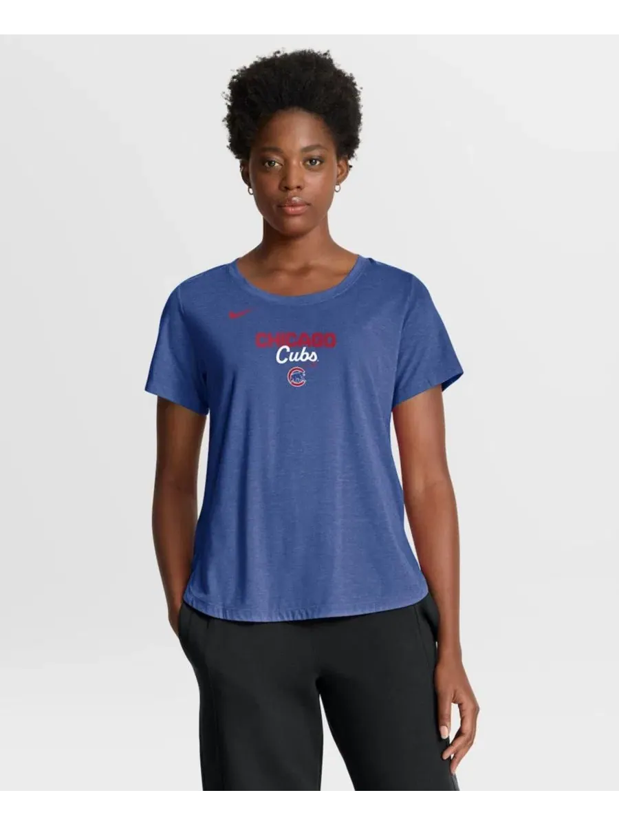 Футболка с коротким рукавом и принтом Arched Tri-Blend Chicago Cubs Nike