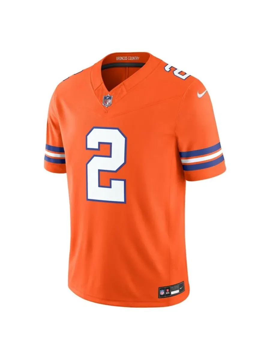 Мужская футболка Pat Surtain II Denver Broncos Alternate Mile High Collection 1977 Throwback Vapor — изображение 2 из 2