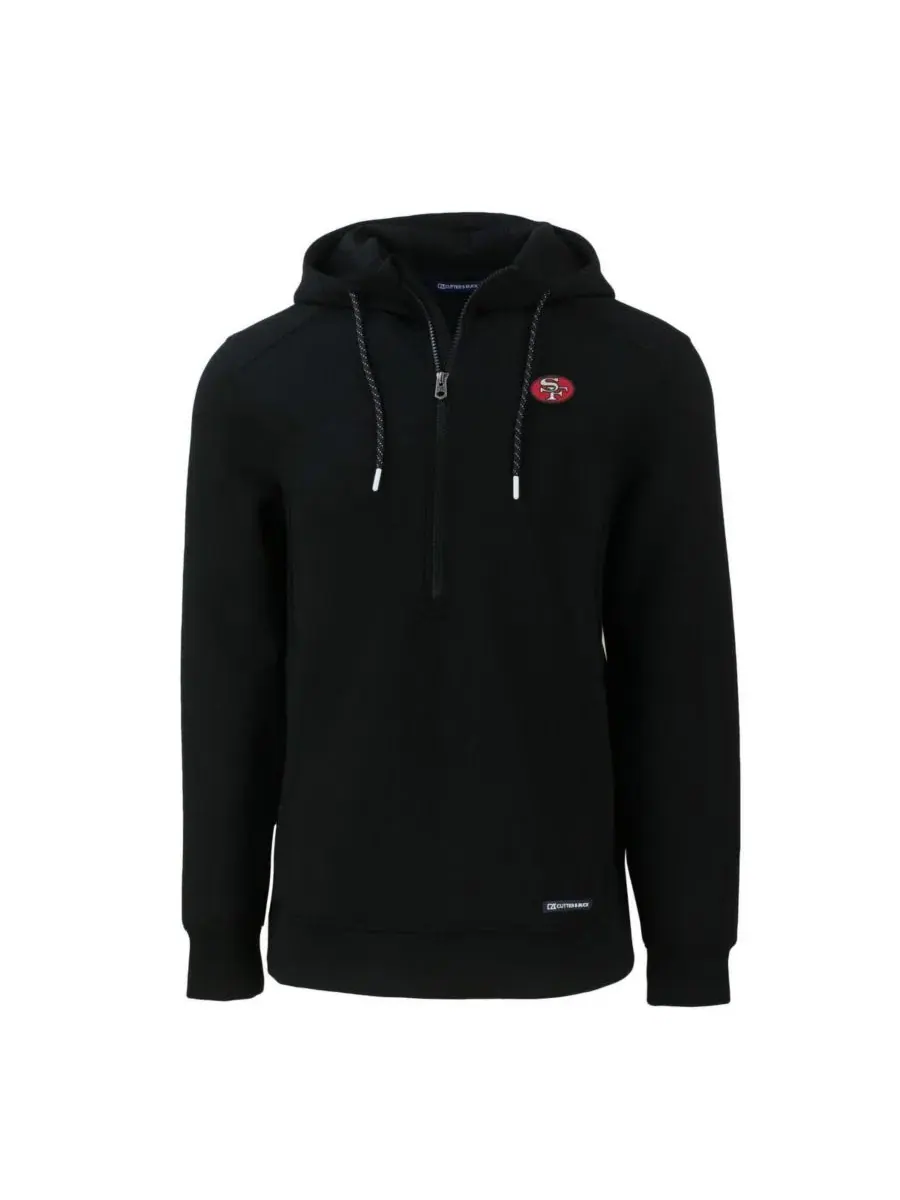 Мужская черная толстовка с капюшоном San Francisco 49ers Throwback Roam Eco с половинной молнией — изображение 2 из 3, черный