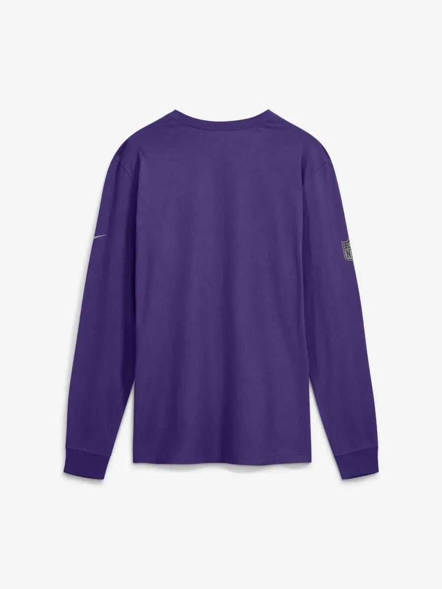 Футболка с длинным рукавом Dri-FIT Sideline Bold Arch Star Nike — изображение 2 из 2, фиолетовый