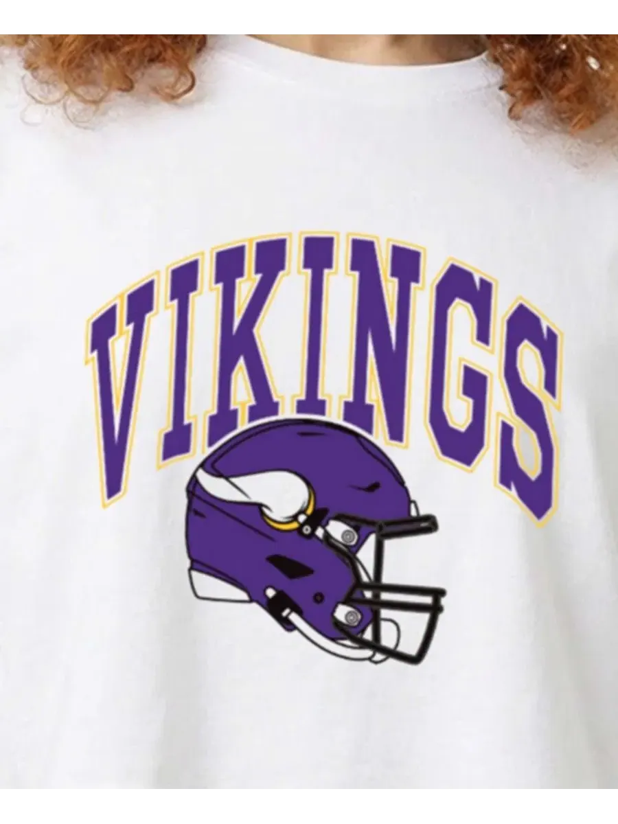 Футболка с принтом Minnesota Vikings Champion — изображение 5 из 5, белый
