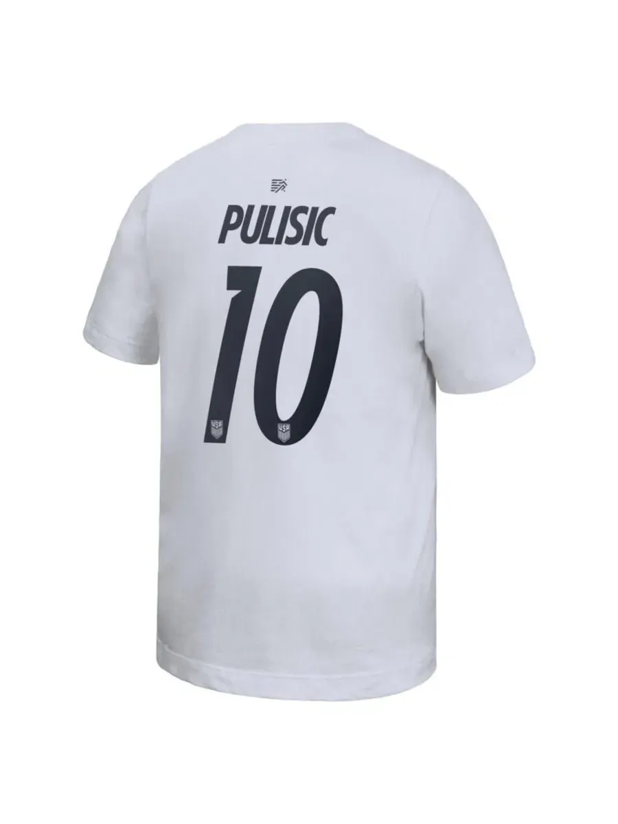 Футболка с именем и номером Christian Pulisic Nike — изображение 2 из 3, белый