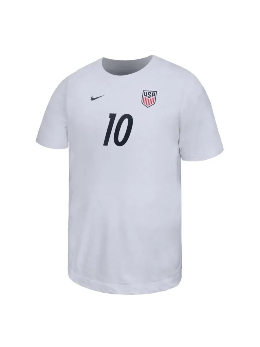 Футболка с именем и номером Christian Pulisic Nike — изображение 3 из 3, белый