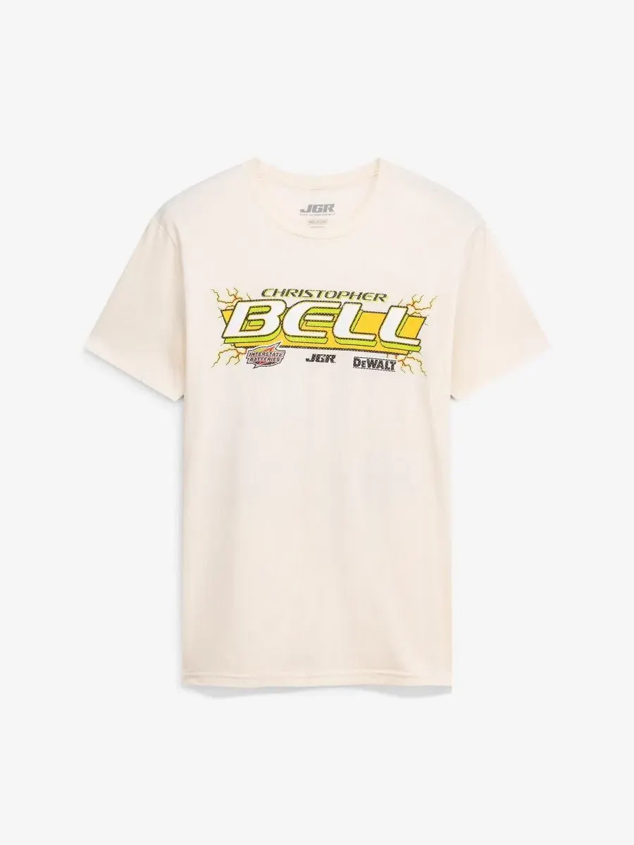 Футболка с принтом Christopher Bell 20 DeWalt/Interstate Joe Gibbs Racing Team Collection — изображение 2 из 2, бежевый
