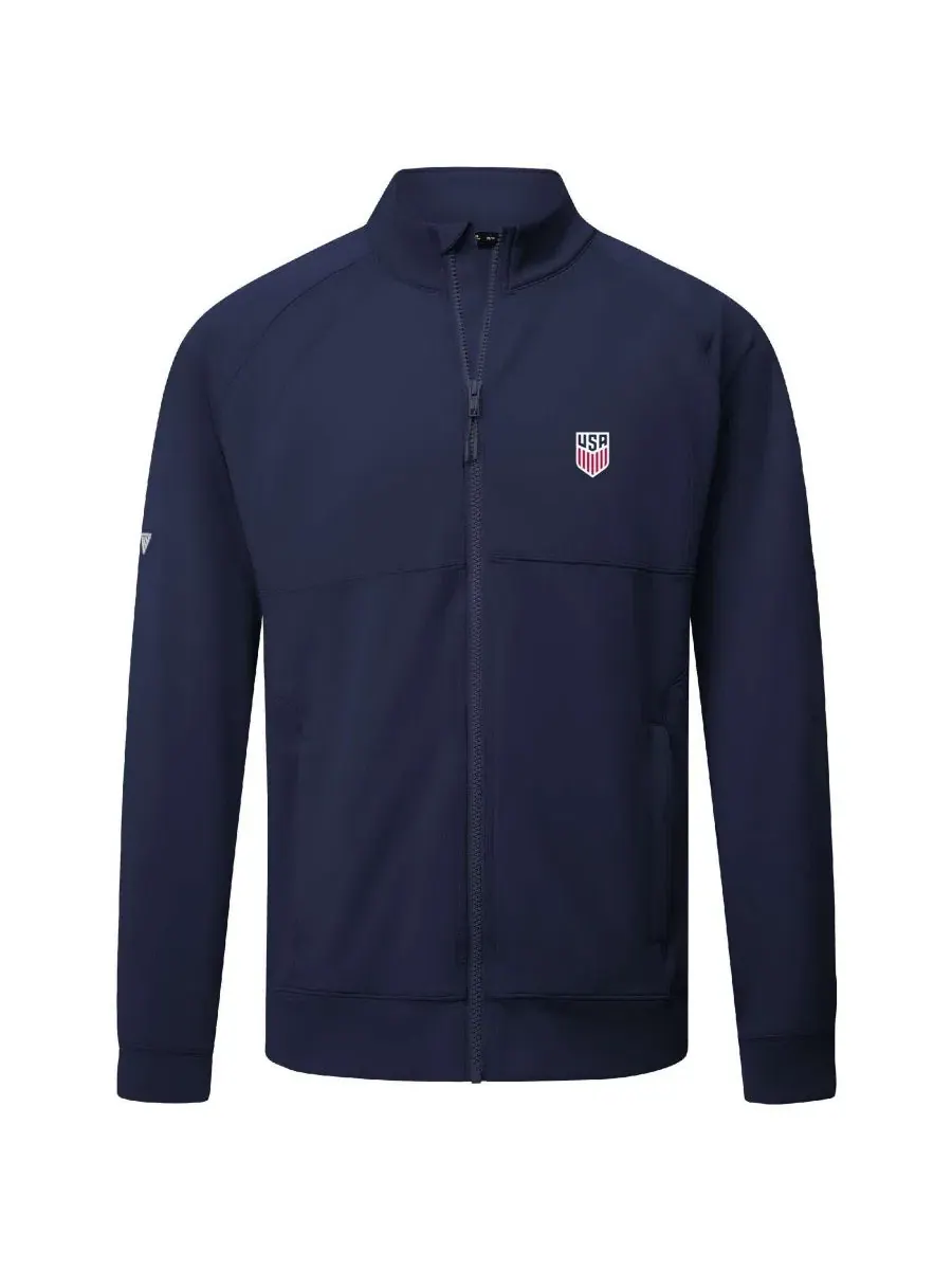 Ветровка с эмблемой USMNT, флисовая LevelWear — изображение 2 из 3, темно-синий