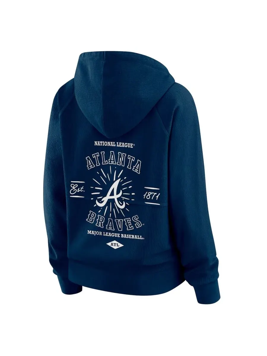 Женская худи с принтом Vintage Full-Zip Raglan WEAR by Erin Andrews — изображение 3 из 5, темно-синий
