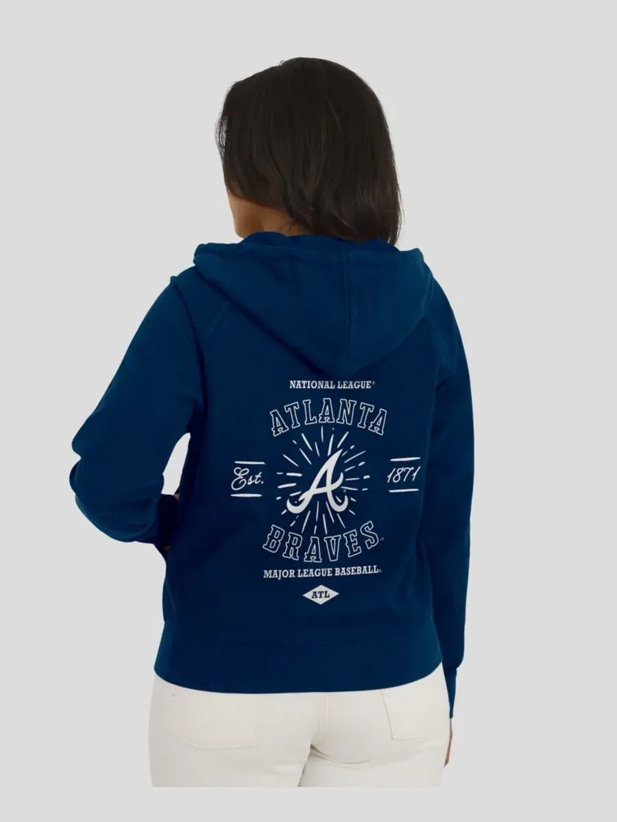 Женская худи с принтом Vintage Full-Zip Raglan WEAR by Erin Andrews — изображение 5 из 5, темно-синий
