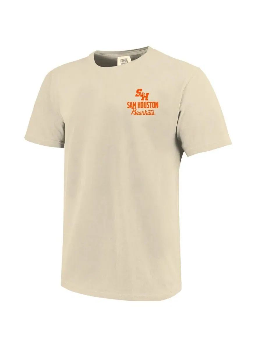 Футболка с принтом Sam Houston State Bearkats Mascot Overlay Image One — изображение 2 из 3, бежевый