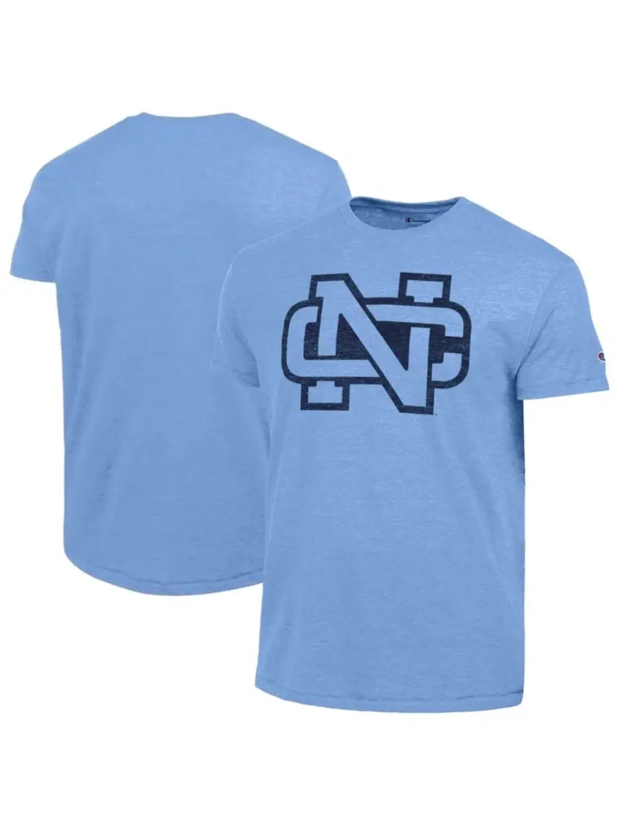 Футболка с винтажным принтом Carolina Blue North Carolina Tar Heels Vintage Triumph Tri-Blend