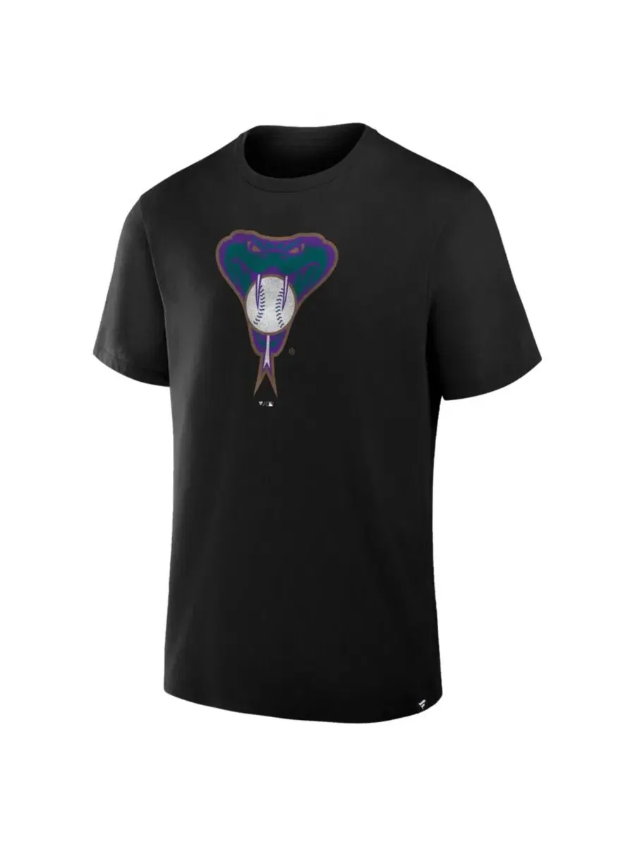 Футболка с винтажным принтом Arizona Diamondbacks Fanatics — изображение 2 из 3, черный