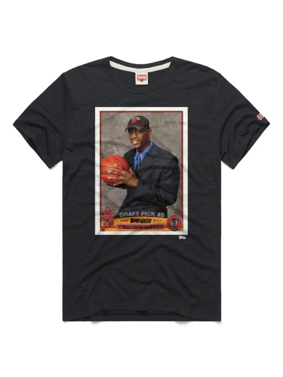Футболка с принтом, модель Dwyane Wade Topps Trading Card Player Homage