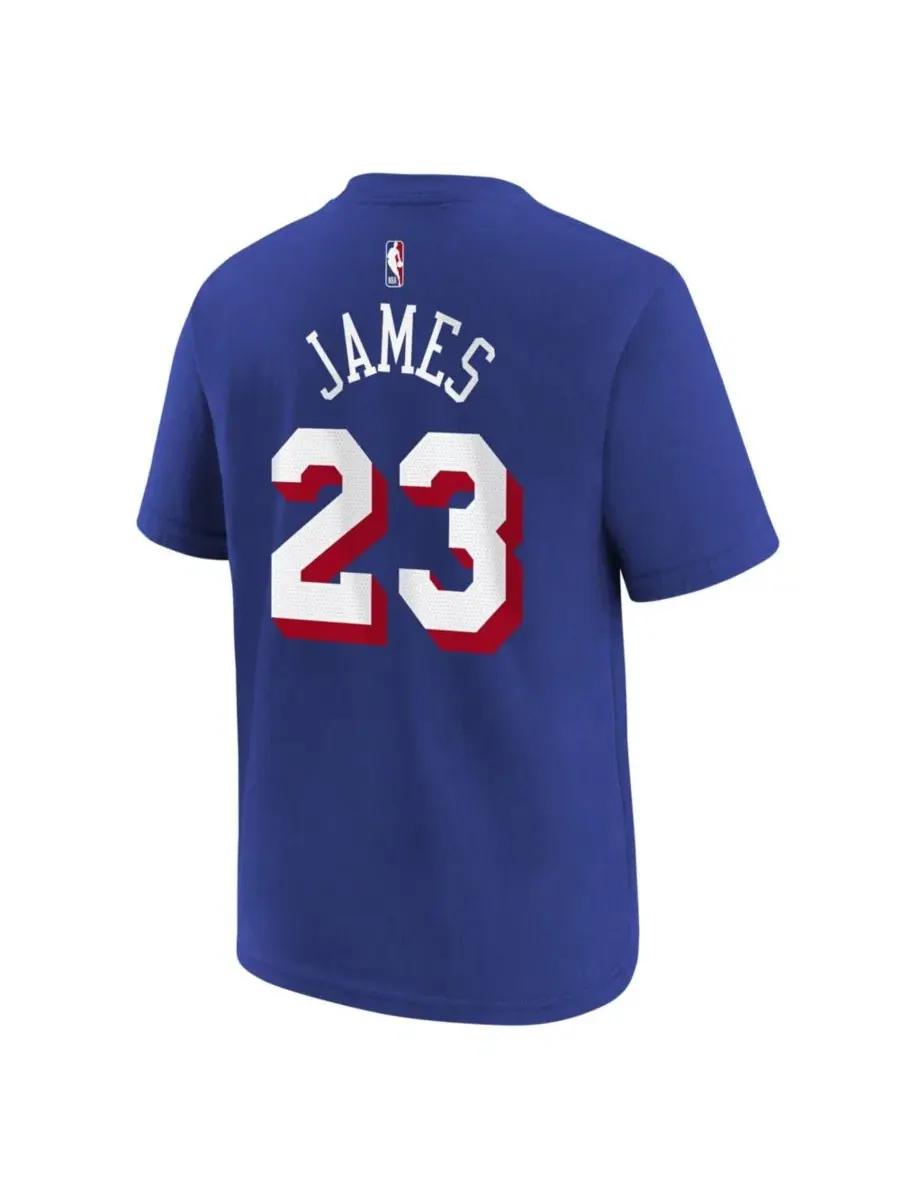 Футболка с принтом LeBron James Philadelphia 76ers Icon Nike — изображение 2 из 3, королевский