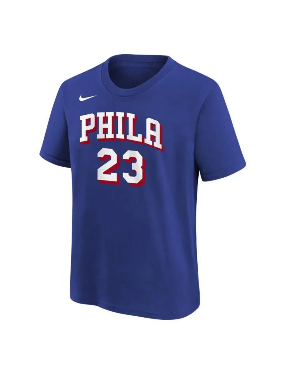 Футболка с принтом LeBron James Philadelphia 76ers Icon Nike — изображение 3 из 3, королевский